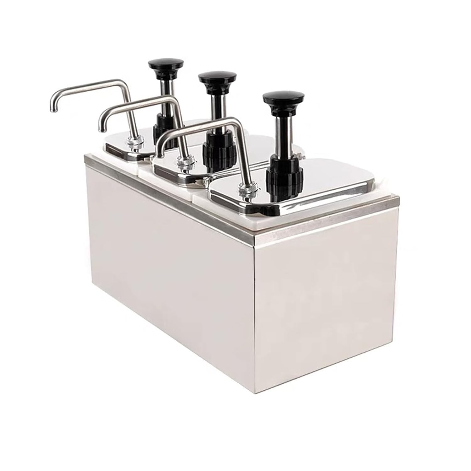 Triple Cheese Dispenser with Pump Hot Fudge Warmer Manual Sauce Warmer for Nacho Cheese and Chocolate 2x2l Capacity (2LX3 Cheese Dispenser with Pump)