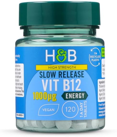 Holland & Barrett High Strength Slow Release Vitamin B12 1000ug - 120 Tablets