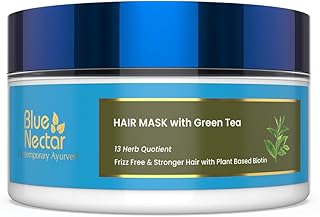 Blue Nectar Anti Frizz Hair Mask for Dry & Frizzy Hair | Enriched with Natural Herbs for Hair Growth (13 herbs, 7 Oz)