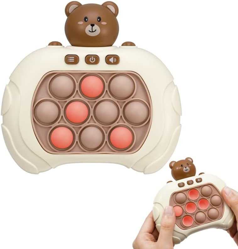 FRIUSATE Tap Pop Tap Smart Fidget, Light Up Pattern Popping Games Breakthrough Puzzle Machine Push Bubble Pop Fidget Sensory Toy Gift for Kids Adults