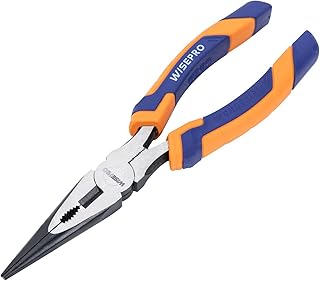 6/8 inch Long Nose Pliers with Side Cutters forged from 60CRV Chrome Vanadium
