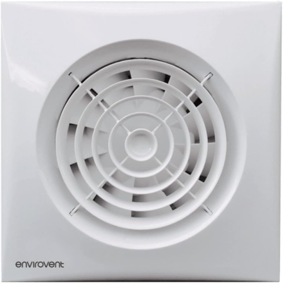 Envirovent SIL100 Silent-100 Axial Silent Extractor Fan Axial 100 mm / 4 Inch Timer Model (White)