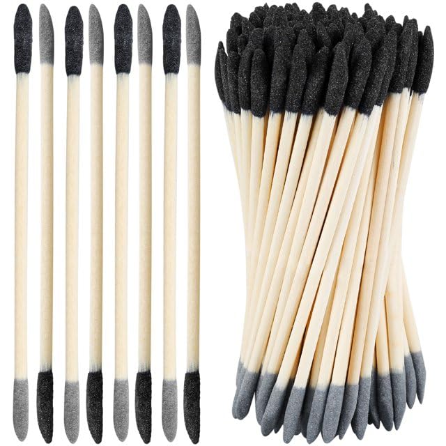 20Pcs Black Sanding Sticks Double End Matchsticks Twigs 120/280 Grit Fine Detailing Polishing Tool for Plastic Models Miniatures Wood Hobby Stuffers，Power Sander Parts,Accessories，Detail Sander Paper