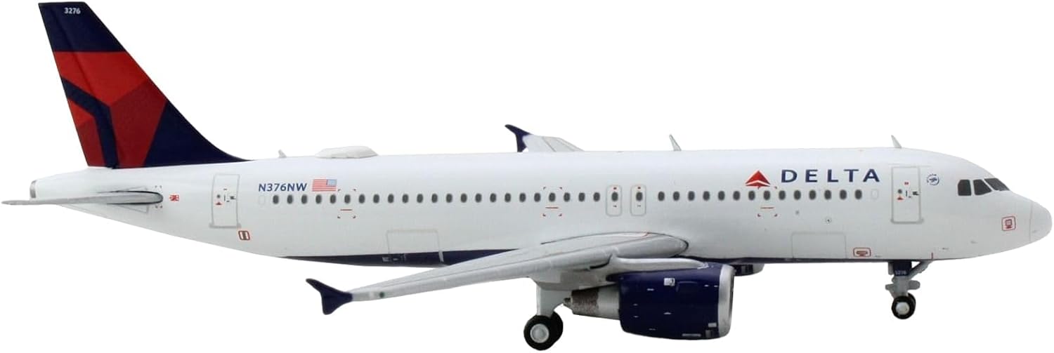 GeminiJets Airbus A320 Commercial Aircraft Delta Air Lines White with Red and Blue Tail 1/400 Diecast Model Airplane
