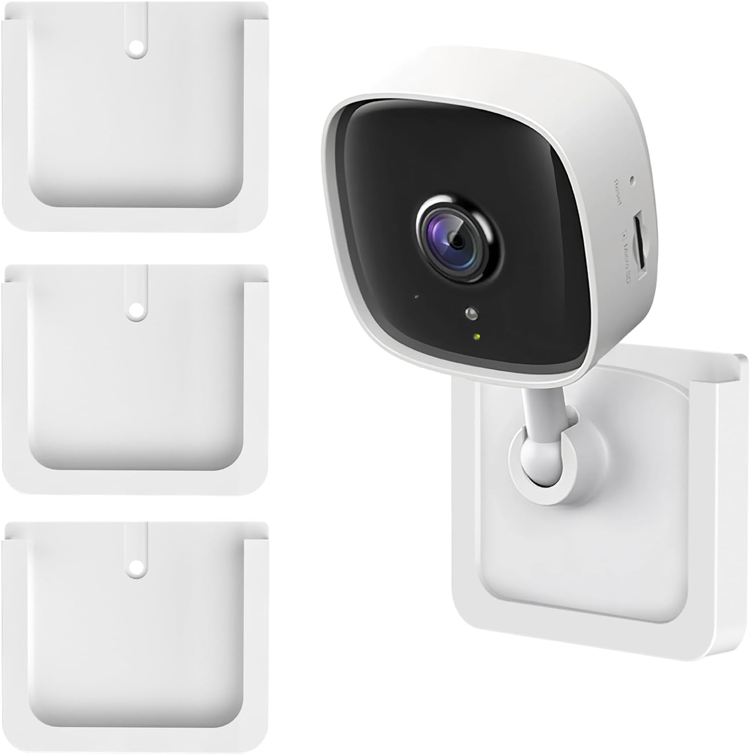 3 Pack Adhesive Wall Mount Bracket Stand for Tapo C100, C110 Camera - Strong VHB Stick On,No Drilling Camera Mount for TP Link Camera,Two Ways Installation