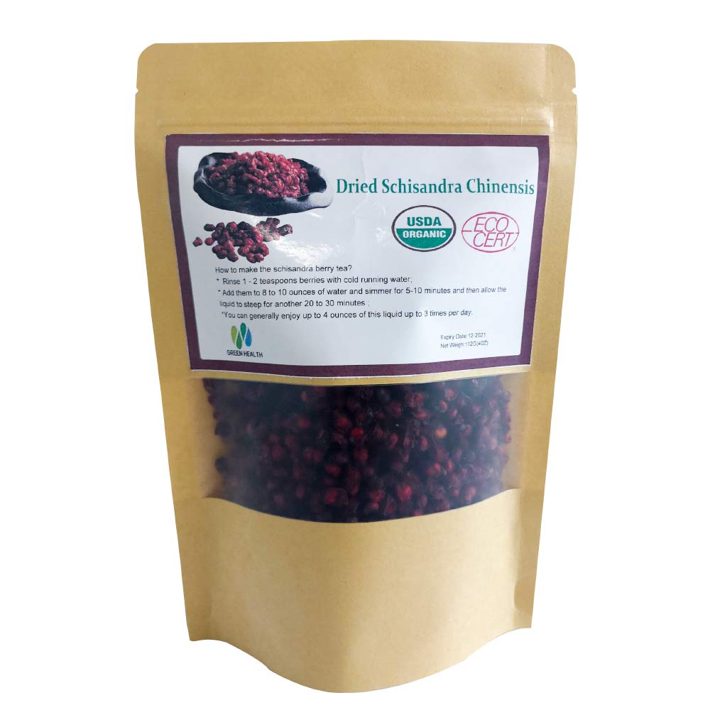Nature Organic Schisandra Berries Dried Loose Bulk Herbs Schisandra Chinensis （Wu Wei Zi）Tea, 1 pcs, 4 Ounce (Pack of 1)