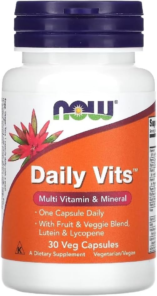 Now Foods – Daily Vits | Complete Multivitamin for Daily Health – 30 Veg Capsules