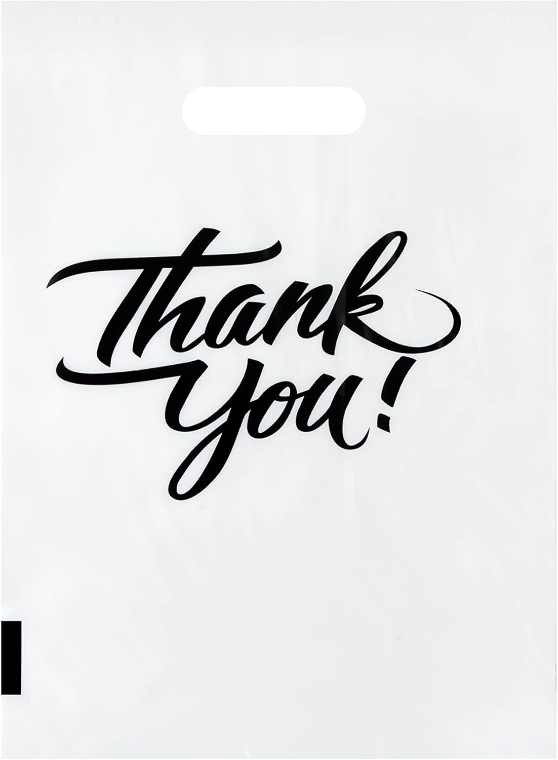 Infinite Pack Thank You Merchandise Bags, Die Cut Handles, Retail Shopping Bags for Boutique - Choose Color & Size