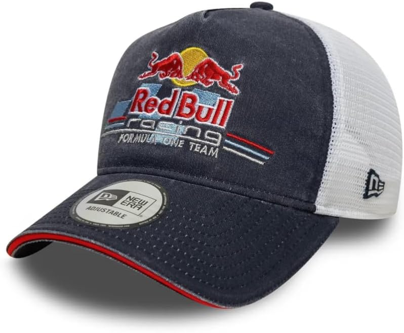 New Era Adult's 9Forty Trucker Reedition Red Bull F1 Racing Trucker Baseball Cap Hat Dark Blue