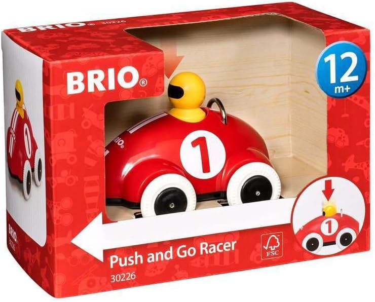 BRIO Push & Go Racer Toddler Toys for Ages 12 Months Up (Kids 1 Year Old)