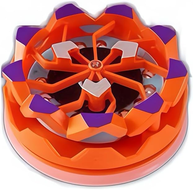 Hand-held Spark Spinning Top Toy, Fireworks Fingertip Gyro, Luminous Spinning Gyroscope Battle Decompression Toy (Orange)