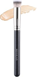 Liquid Foundation Brush for Under Eye Mini Flat Concealer Brush for Eyebrows Eyeliner Defining Eyeshadow Blending with Liquid Cream Gel Makeup Soft Vegan Synthetic Bristles Face Brush