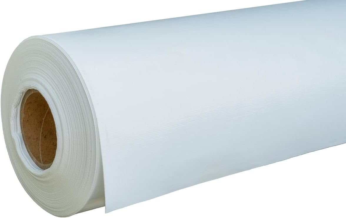 Whitecap - Crawl Space Vapor Barrier - 20 Mil (12' x 100'), Thick Plastic sheeting, Drop Cloth Moisture Barrier Covering for Crawl Space Encapsulation, Heavy Duty Polyethylene, White Woven Sheeting