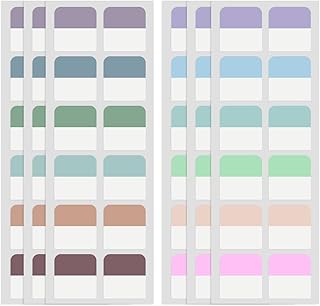 240 Pcs 1Inch Colored Book Sticky Index Tabs, Repositionable Page Tabs for Notebooks File Classification,12 Colors(1 Inch)