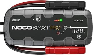 NOCO Boost Pro GB150 3000A UltraSafe Car Battery Jump Starter, 12V Battery Pack, Battery Booster, Jump Box, Portable Charger and Jumper Cables for 9.0L Gasoline and 7.0L Diesel Engines