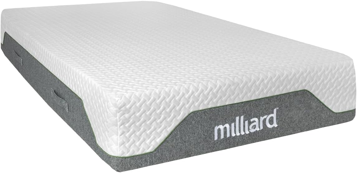 Milliard 10-inch Memory Foam Full Size Mattress, Pressure-Relieving - Firm Memory Foam Mattress, Best Mattress for Classic Comfort, Restful Sleep Mattress Firm - Soft Memory Foam Mattress