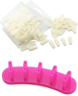 KADS 1set Dismountable Practice Removable Nail Training Holder + 100pcs Practice Nail Tips Salon Manicure Nail Art Beauty Tools