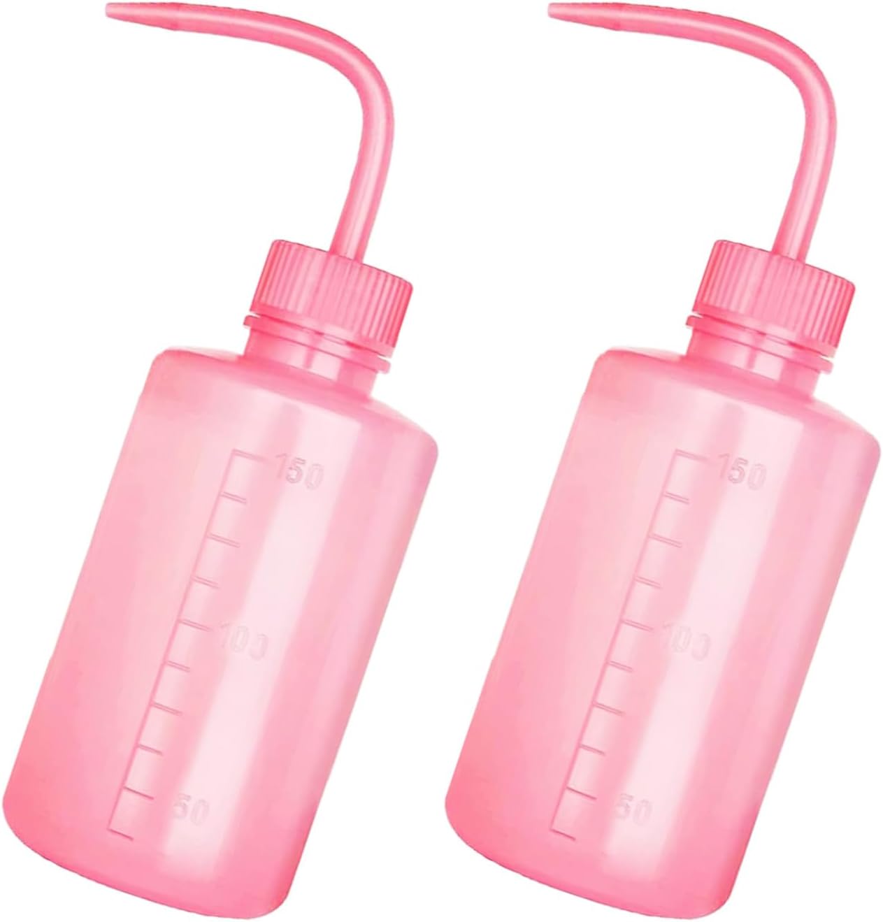 2Pcs Pink Safety Wash Bottle Tattoo Wash Bottles with Scale Labels Plastic Lab Squeeze Bottle,Safety Lab Wash Bottles with Narrow Mouth,Safety Wash Bottle Plastic Squeeze Bottles for Lab and Tattoo