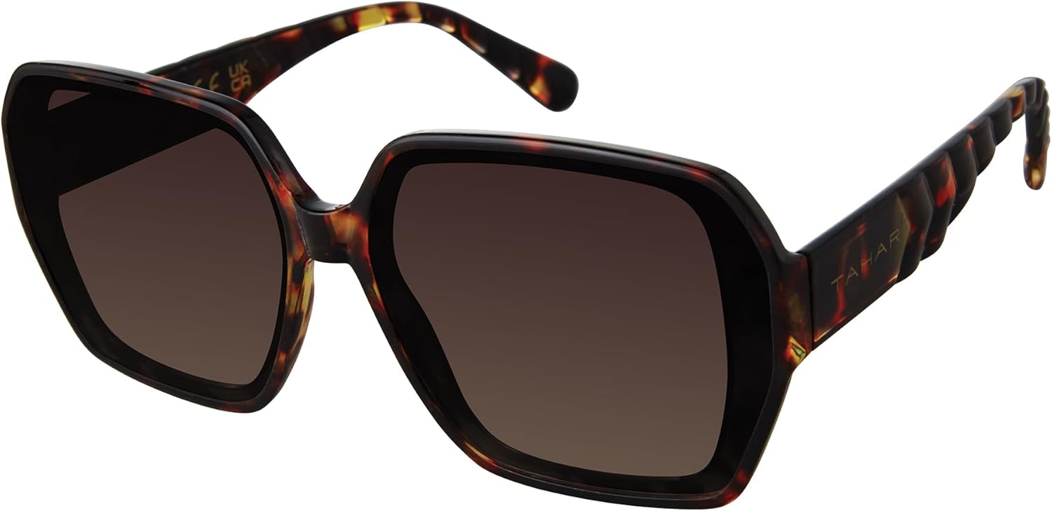 TAHARI Women Th892 Sunglasses, Tortoiseshell, 65 mm