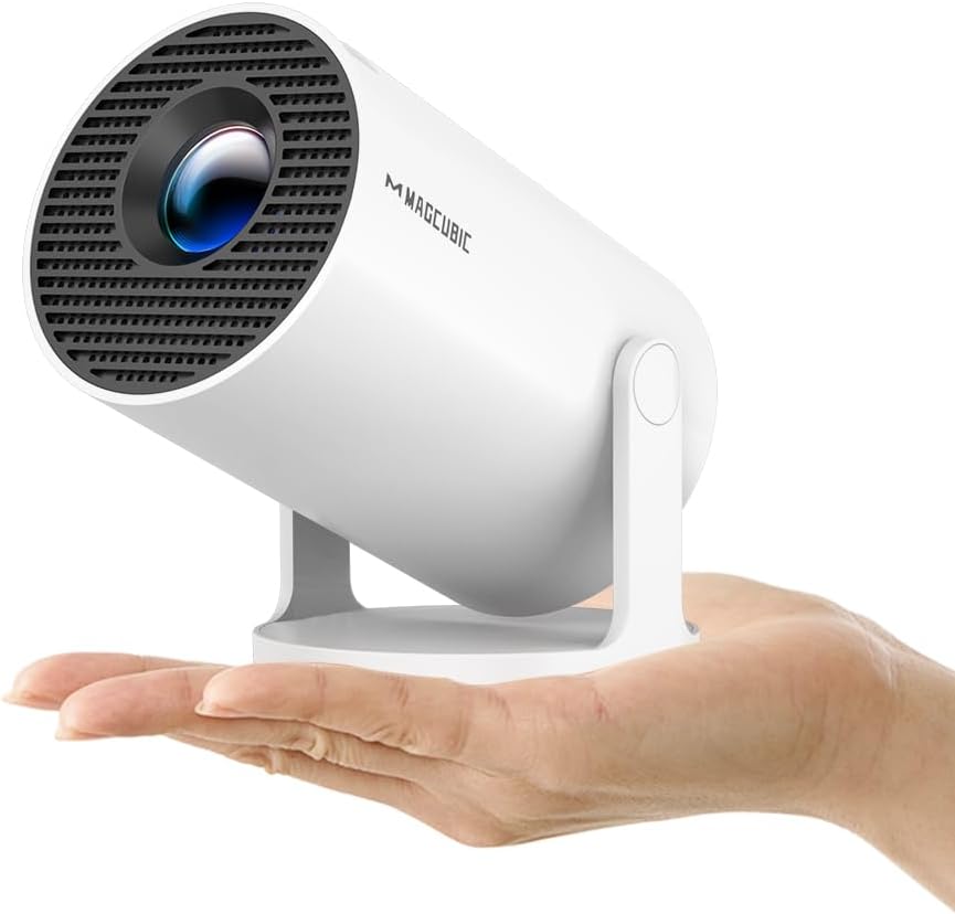 Magcubic Mini Projector 4K 1080P Support, Portable WiFi6 BT 5.0 Android 11, Smart Projector Auto Horizontal Correction, 180°Rotatable Outdoor Movie Projector Compatible with Phone