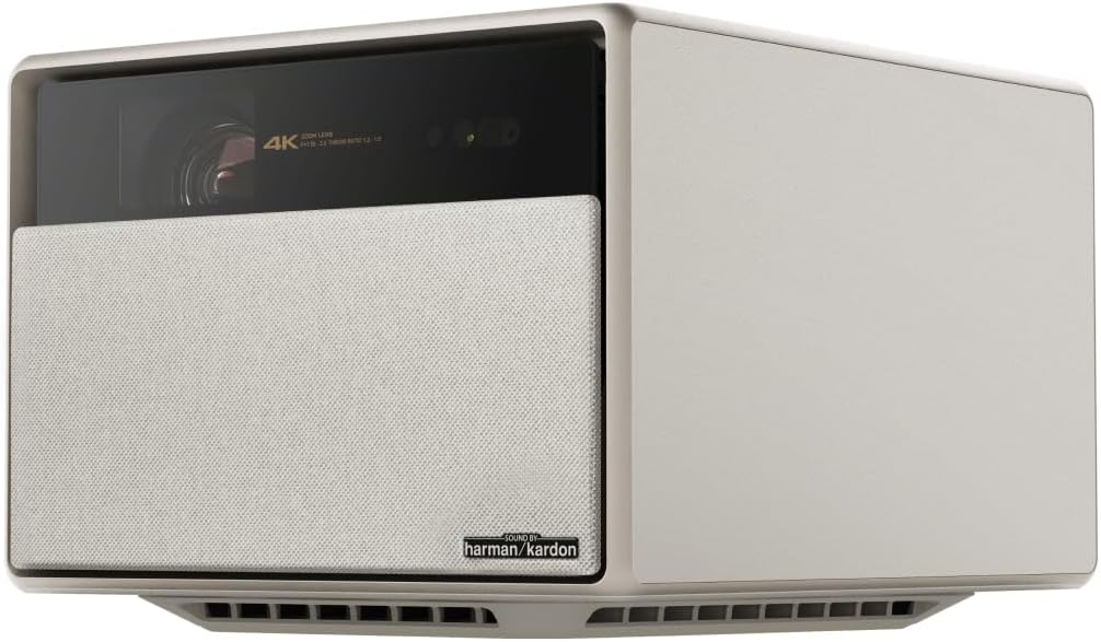 XGIMI HORIZON Ultra 4K Projector, Dolby Vision, 2300 ISO Lumens, 2 x 12W Harman Kardon Speakers, Home Theater Projector with WiFi and Bluetooth, Dual Light, Active 3D, 200"