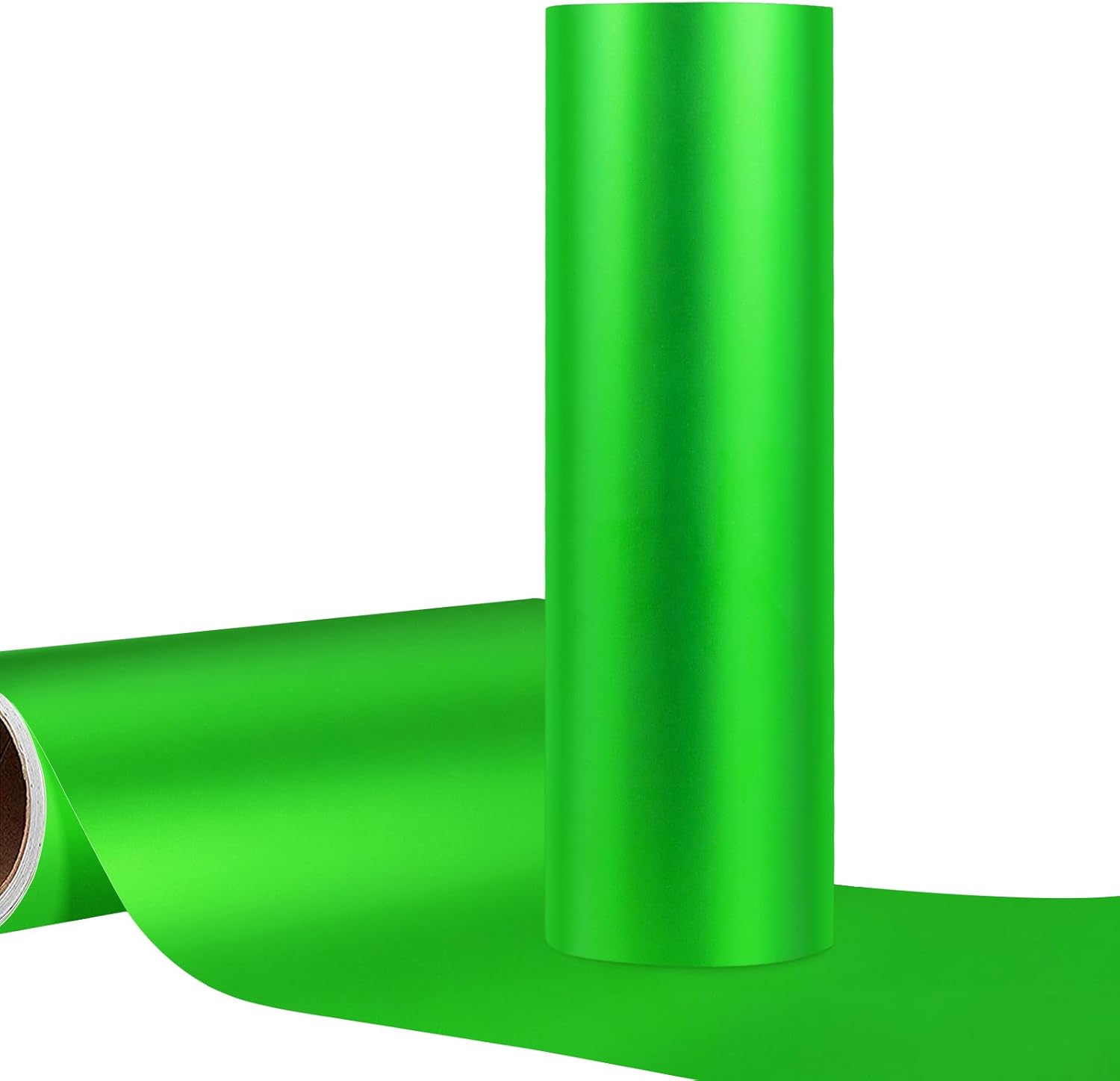 WRAPXPERT Metallic Permanent Vinyl, 12"x5ft Green Matte Metallic Vinyl Adhesive Satin Metallic Craft Vinyl Roll for DIY Designs, Home Decoration,Tumbler, Lime Green