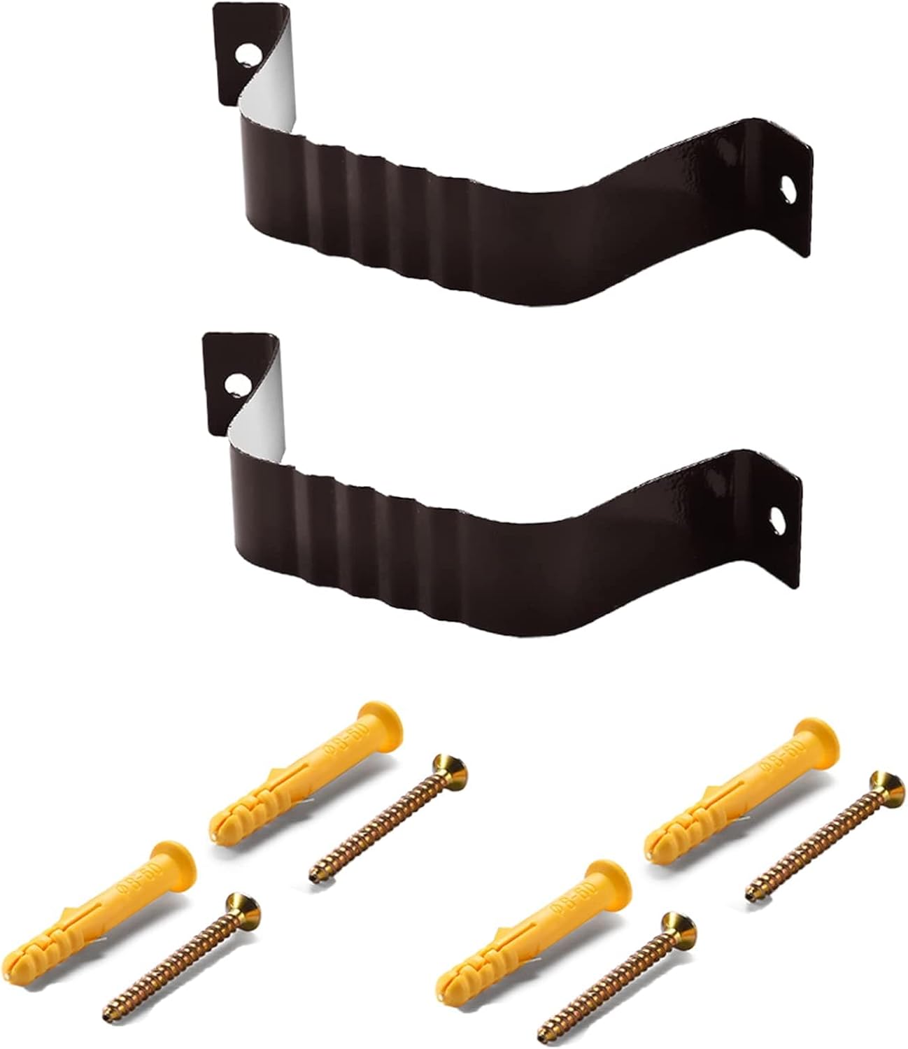 Downspout Strap 2x3 Leader Strap 2x3 2pcs (Brown)