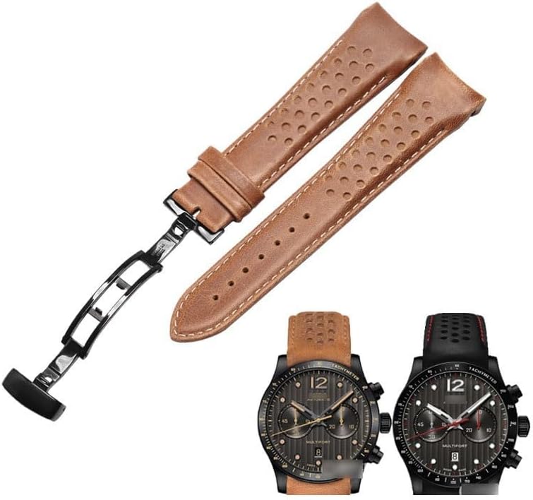 kongsou Genuine Leather Watch Strap For Mido Ocean Star Explorer M025.627 Genuine Leather Watch band
