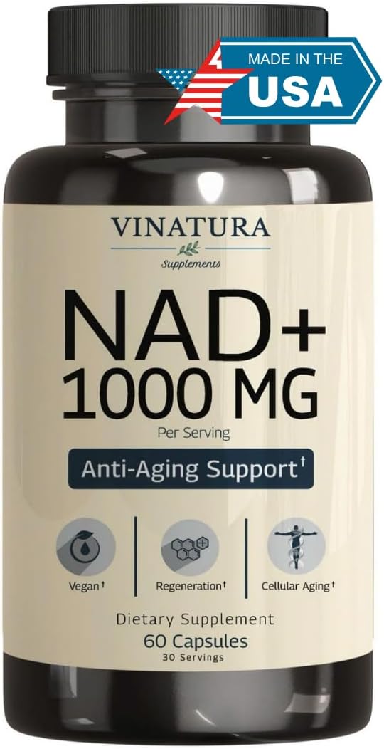 NAD Supplement 1000mg - Pure NAD Supplement for Anti-Aging