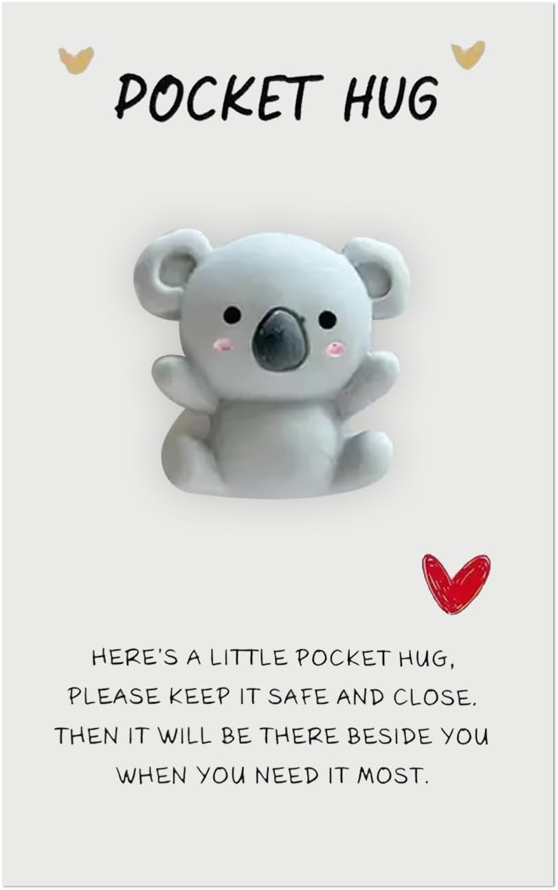 Pocket Hug Gift A Little Pocket Poala Hug Koala Gifts Mini Animal Pocket Hug Decoration Cute Pocket Keepsake Ornament Encourage Gift for Friends Lovers Birthday Valentines (Koala)
