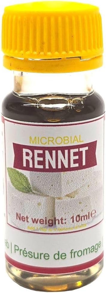 Liquid Microbial Rennet For Cheese Making, Vegetarian Milk Coagulant - 0.35 fl oz
