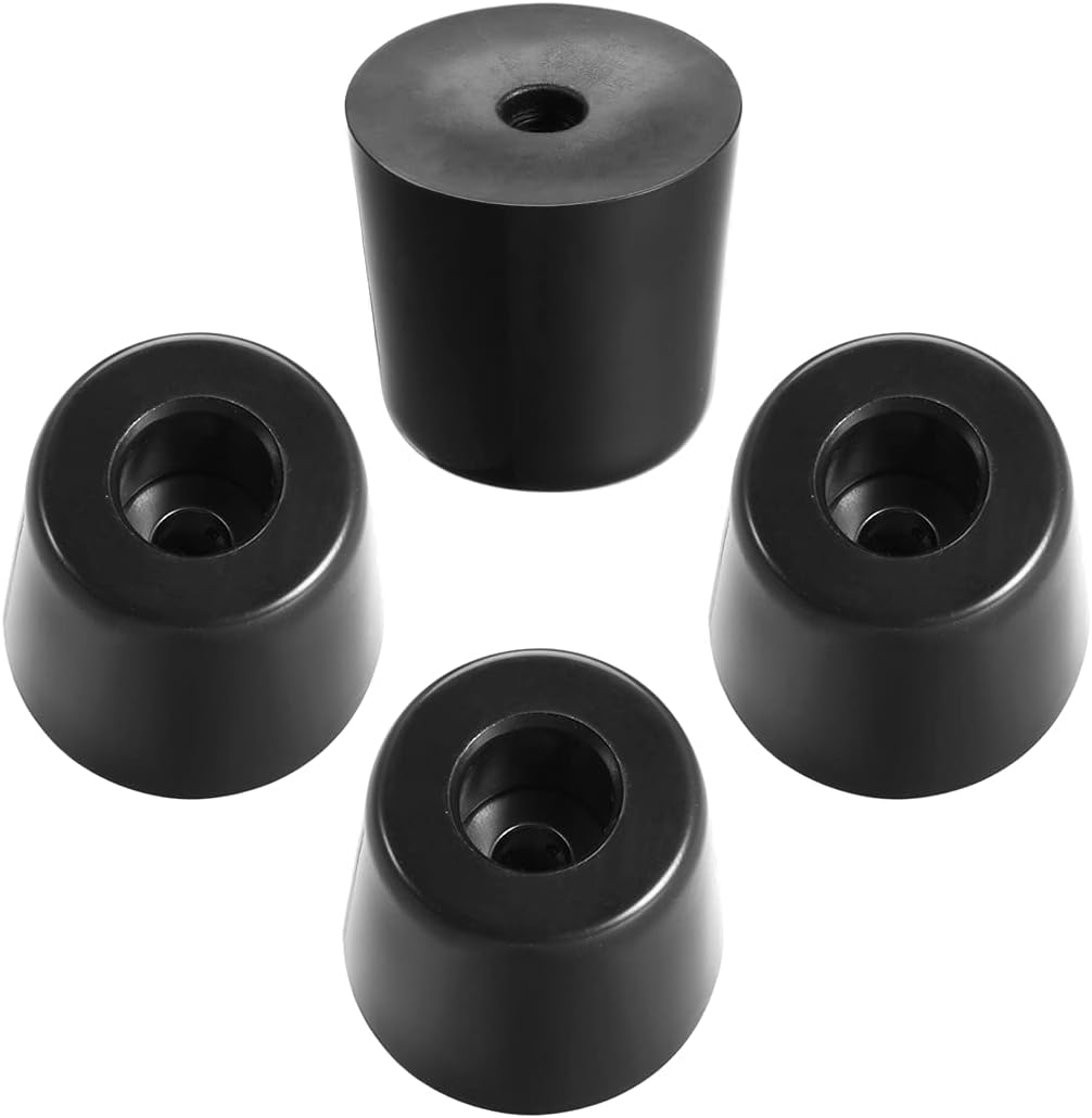 sourcing map Rubber Feet Buffers Pads D31x24xH22mm Black 4pcs