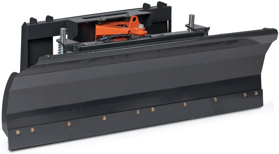 Titan Attachments 79" Hydraulic Skid Steer Dozer Blade, Universal SSQA, Single Cylinder Operation with Spring Shock Absorbers, Ideal for Handling Piles of Dirt, Rock, and Rubble and Pushing Snow