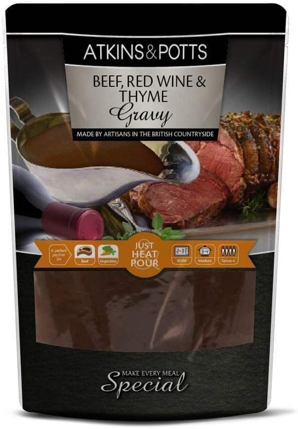 Atkins & Potts Beef, Red Wine & Thyme Gravy, 350 g