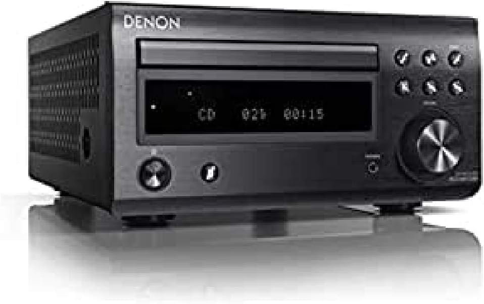 Denon RDCM41DAB Hifi Receiver with CD Player, Audio Receiver for HiFi, Bluetooth, 2x30W + Subwoofer PreOut, FM Radio / DAB / DAB+ Tuner, 2x Digital Optical Input & 1x Headphone Output - Black