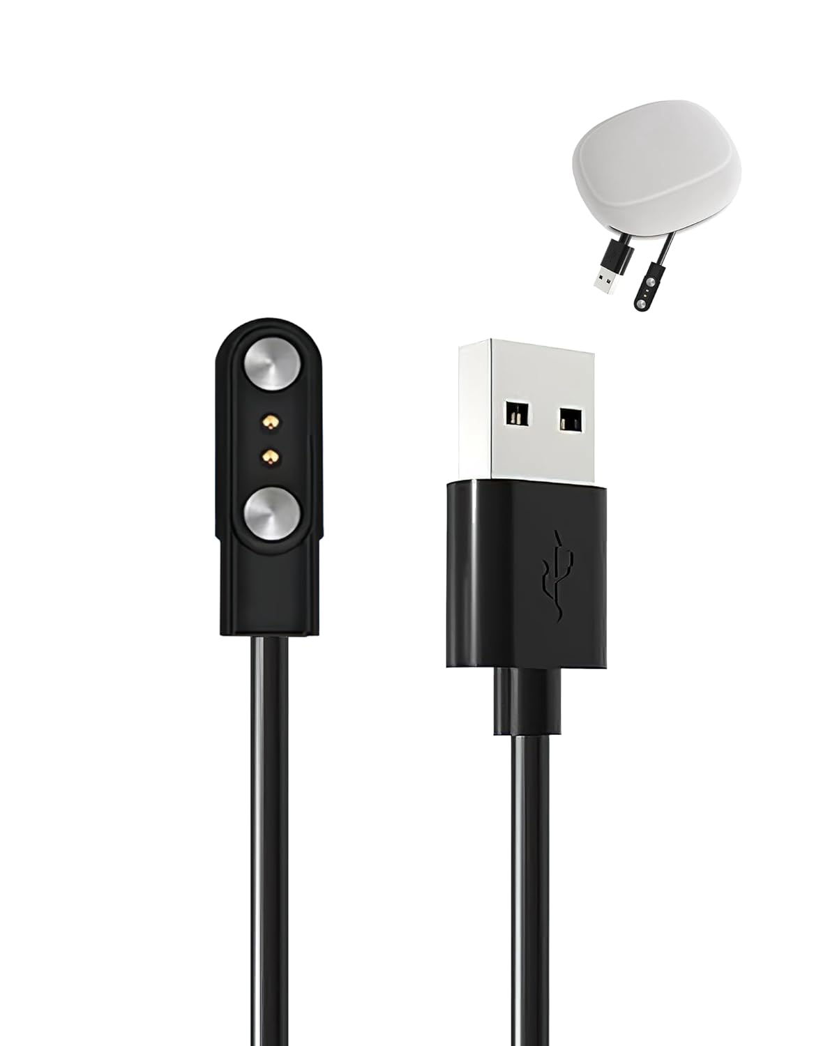 toergy Charger Cable for FEELNEVER TX1-E-FN Smart Watch, USB Charger Cable,Magnetic Attachment,Fast Charging,Lightweight,Durable,Portable Travel Silicone Storage Bag