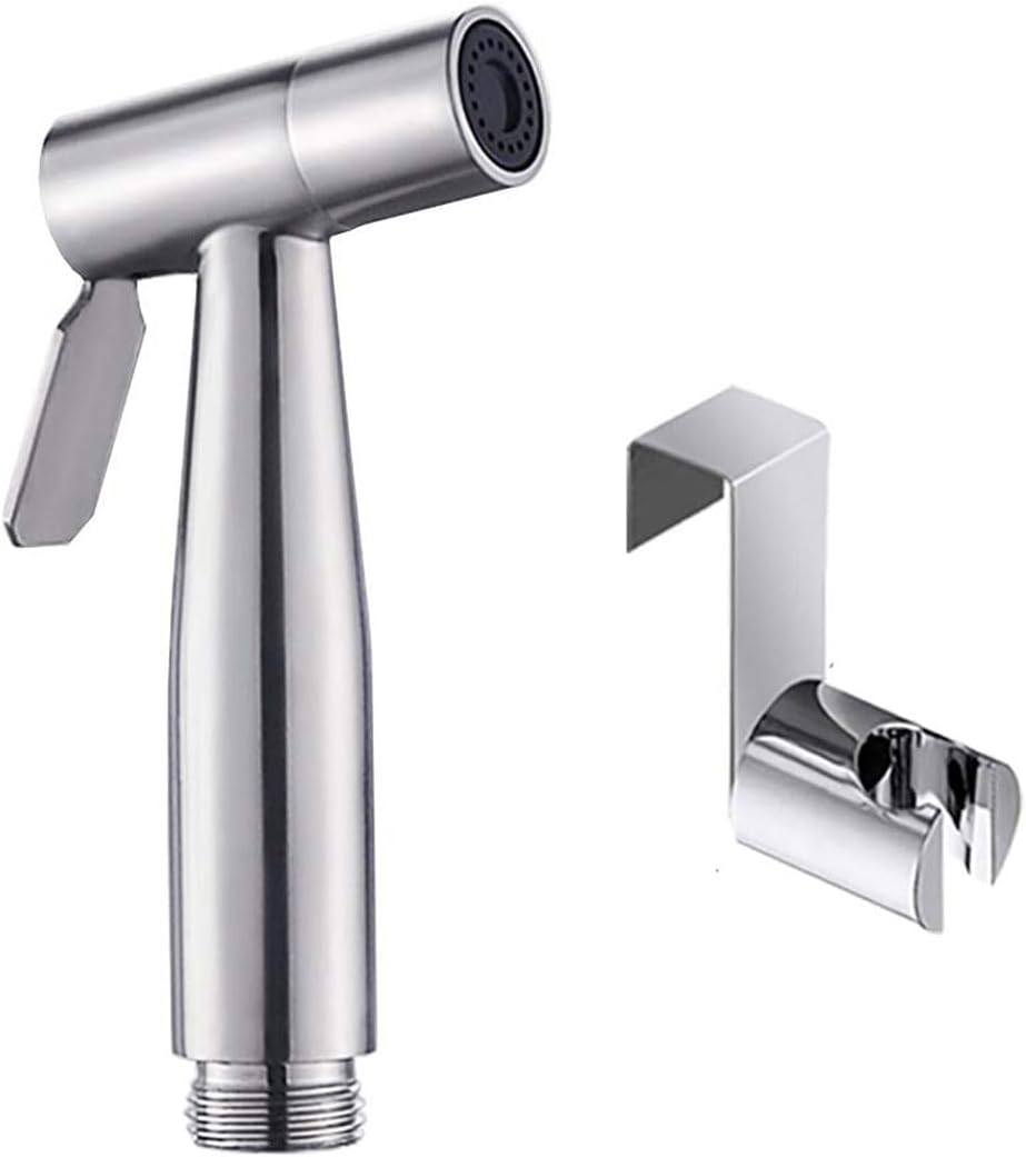 Hand Held Bidet Sprayer Premium Stainless Steel Sprayer Bidet Spray Head for Toilet, Hand Bidet Sprayer for Toilet with Hooks