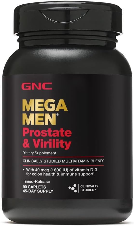 GNC Mega Men Prostate and Virility Multivitamin, Supports Optimal Sexual Health and Prostate Health, 90 Count