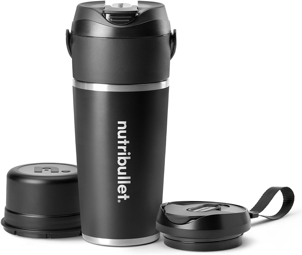nutribullet Flip Portable Blender with Insulated Cup (590ml) - 24hr Chill Tumbler - 11.1V High Torque Motor Blends Frozen Fruit, Nuts & Ice for Smoothies & Juices - Long Lasting & Rechargeable Battery