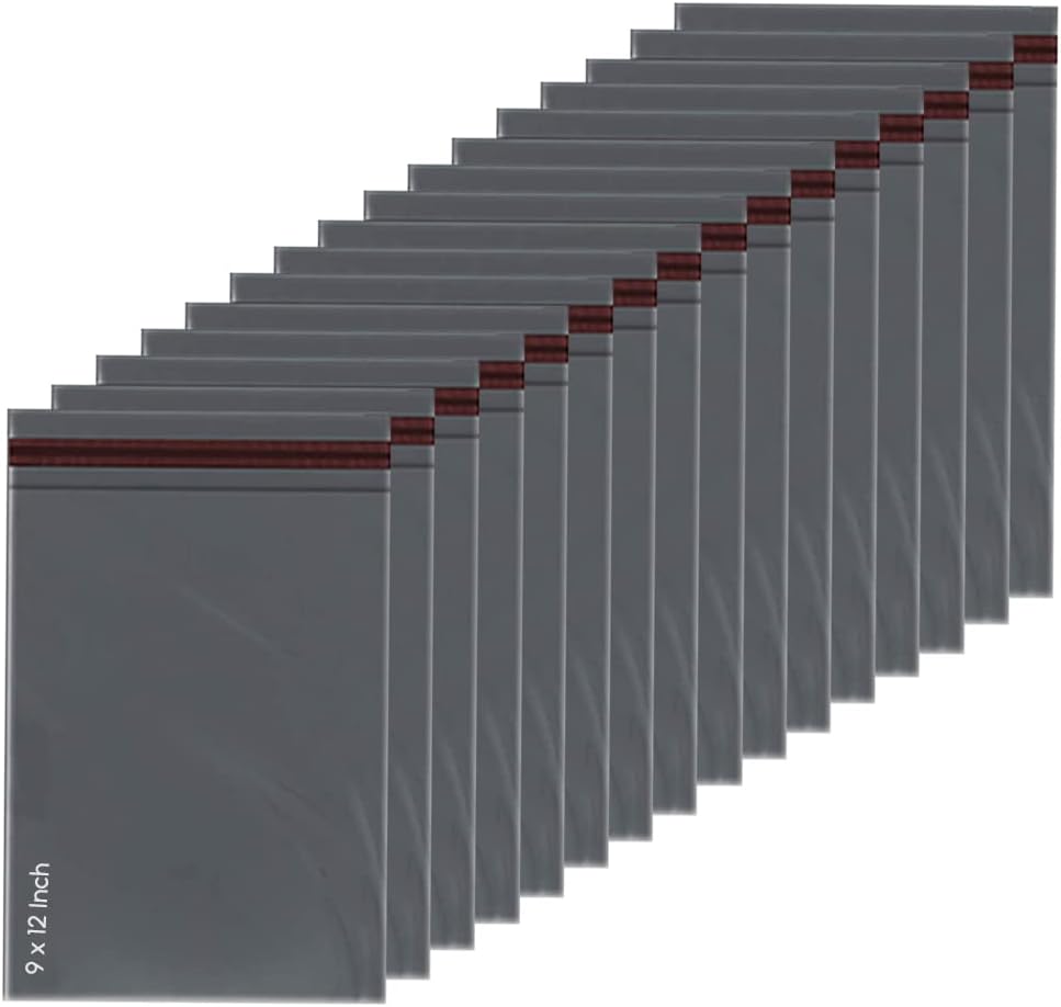 1ABOVE 50PK Grey Mailing Poly Postal Self Seal Bags Postage Packaging Assorted Mailers Posting Shipping Post Parcels Package Bags (9X12)