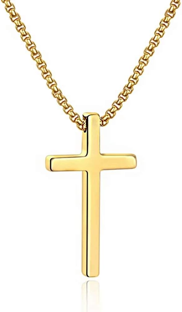 M MOOHAM Cross Necklace for Men Teen Boys 16-30 Inch