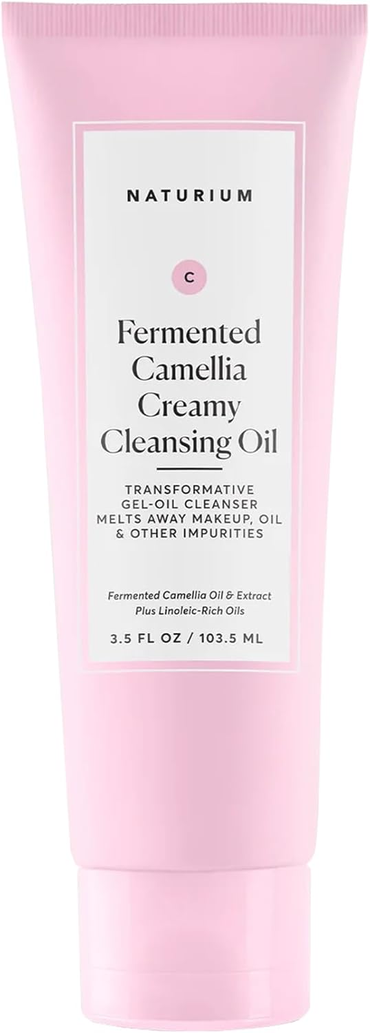 Naturium Camellia Creamy Cleansing Oil, Fermented Camellia Oil & Extract Plus Linoleic-Rich Oils | 3.5 FL OZ / 103.5 ML