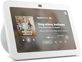 Amazon Echo Show 8 (newest model), With Spatial Audio, Smart Home Hub, and Alexa, Glacier White