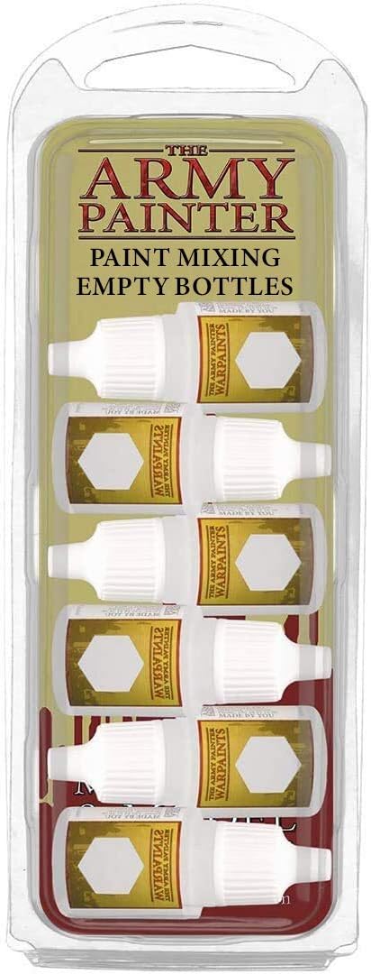 The Army Painter Paint Mixing Empty Dropper Bottles-12 ml, Pack of 6 Bottles with Dropper-Plastic Dropper Bottles for Acrylic Paint-Empty Plastic Bottle with Dropper Top- Small Applicator Paint Bottle