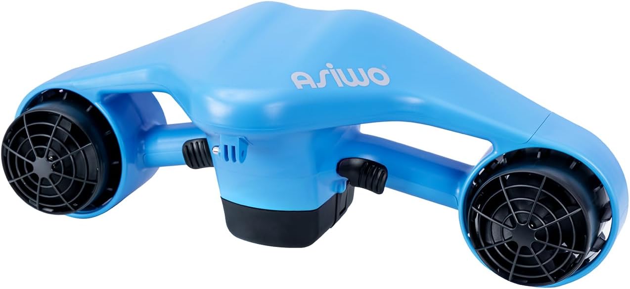 Asiwo Underwater Scooter, Sea Scooter Dual Motors with Action Camera Mount for Kids/Adults, Water Scooter 40M Waterproof for Scuba Diving Snorkeling Pool Sea Adventures