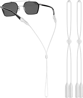 Eye Glasses Holder Strap Cords for Men Women Kids Eyeglass Holders Around Neck Eyewear String Lanyard Retainer 2 PCS (White1)