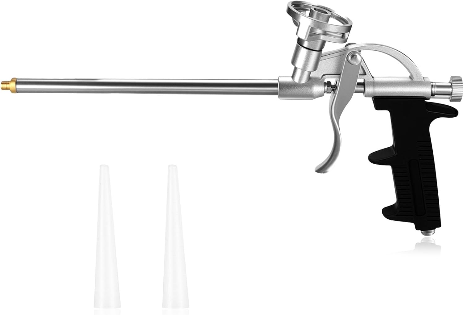 Expanding Foam Guns, Professional Foaming Sealant Dispensing Spray Foam Gun, Spray Thermal Insulation Application Applicator for Caulking, Filling, Sealing, Windows DIY Projects, with 2 Nozzles