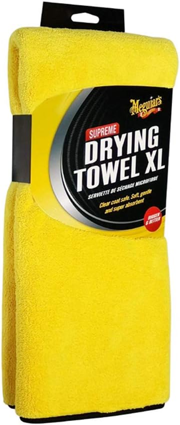 Meguiar's X1905EU Supreme Microfibre Car Cleaning Drying Towel XL, Yellow