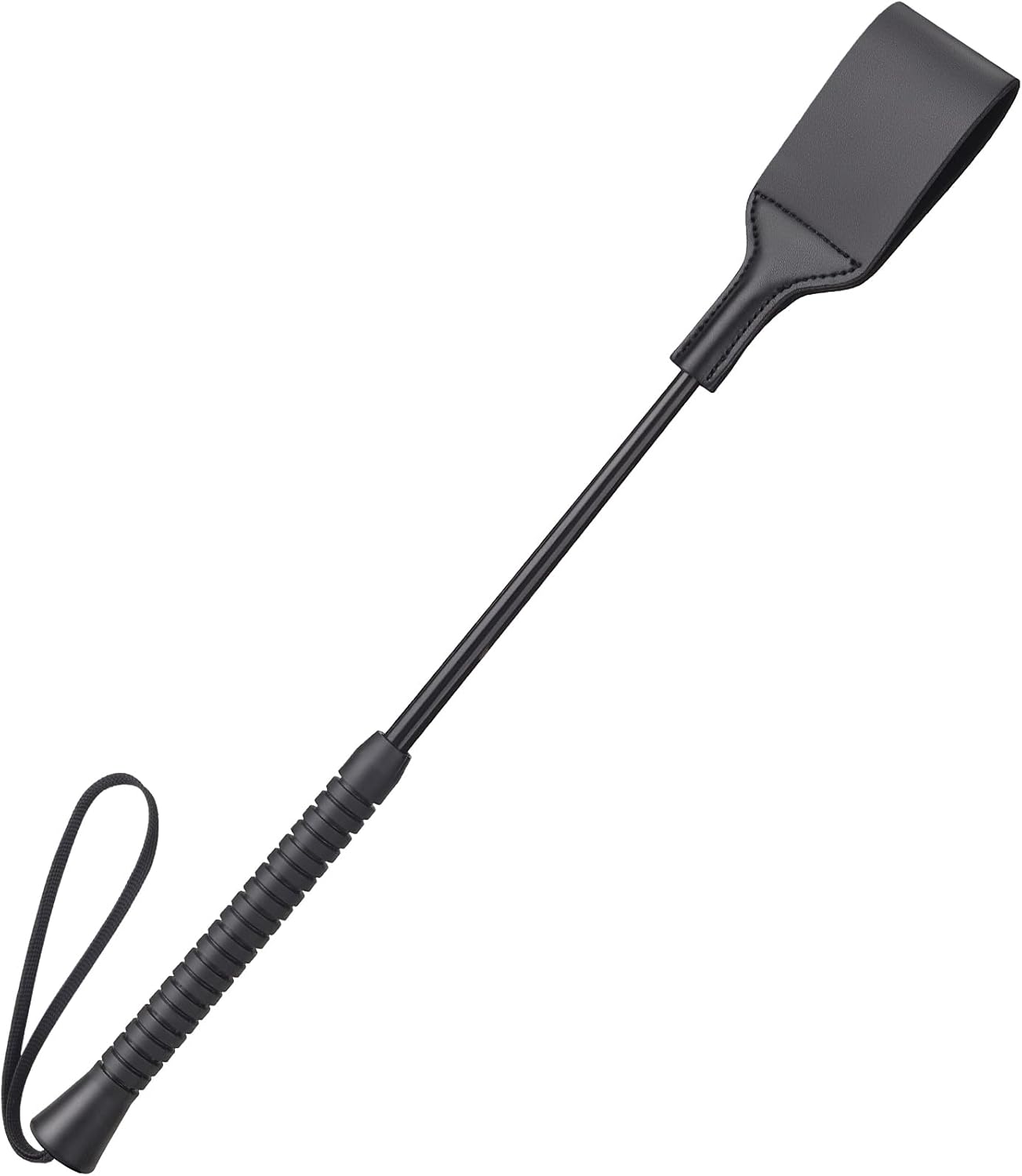 18 Inch Horse Whip, Premium Riding Crop Horse Whip for Equestrian Sports,Black, with Non-Slip Handles
