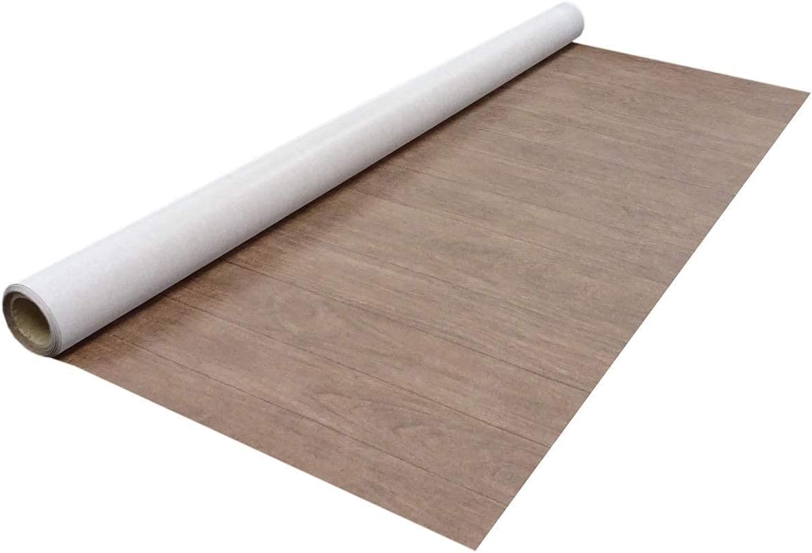 d-c-fix Outdoor Flooring Roll - Brown Oak Wood - 6' x 12', 72 sq.ft - Waterproof & All-Weather Floor Covering - Ideal as Carpet or Tile Replacement for Boat Decking, Balcony, Backyard Patio & Porch